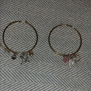 Juicy couture hoop earring with charms